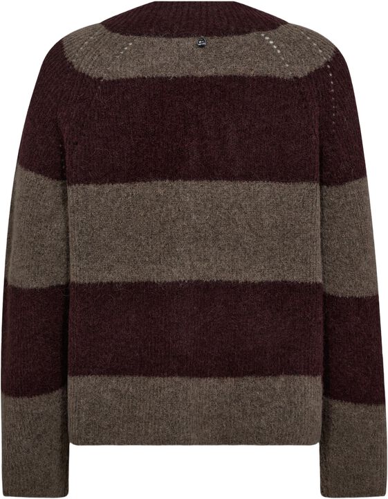MMTaci Stripe LS V-Neck Knit
