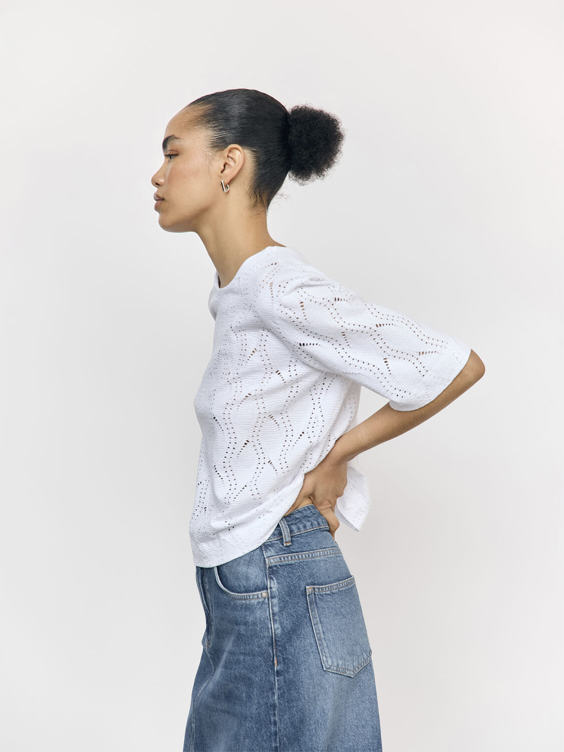 OBJAVA L/S OZ V-NECK TOP DIV