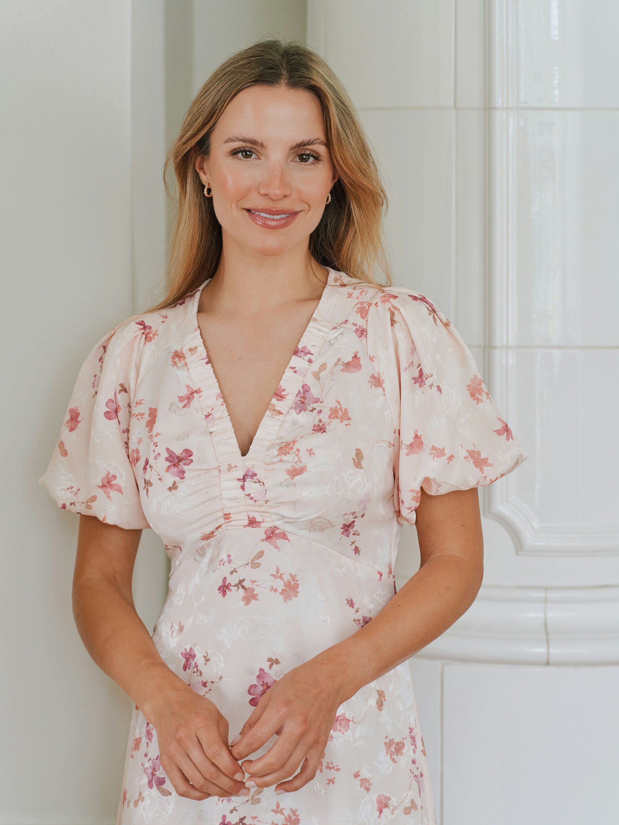 Illana Sateen Print Dress
