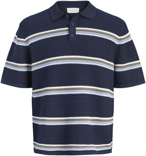 JORMAINE KNIT STRIPE POLO JNR