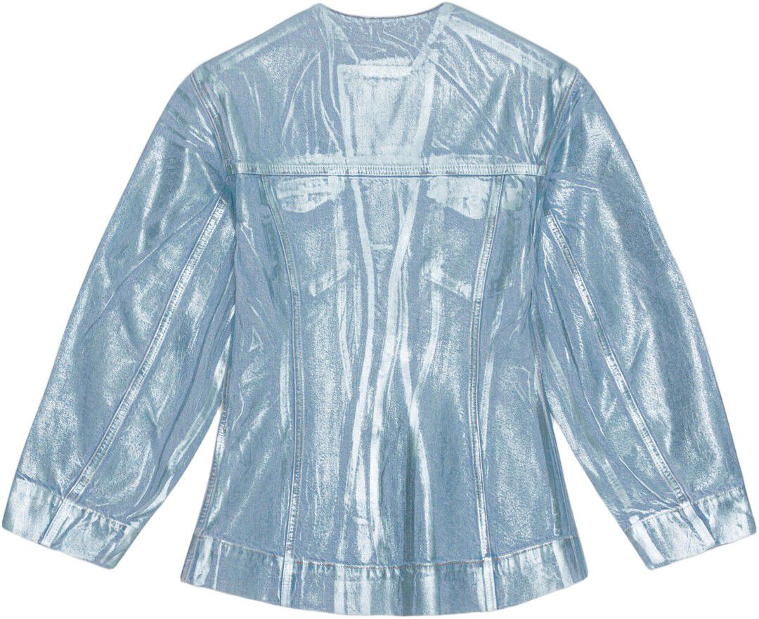 Foil Denim Fitted Blazer