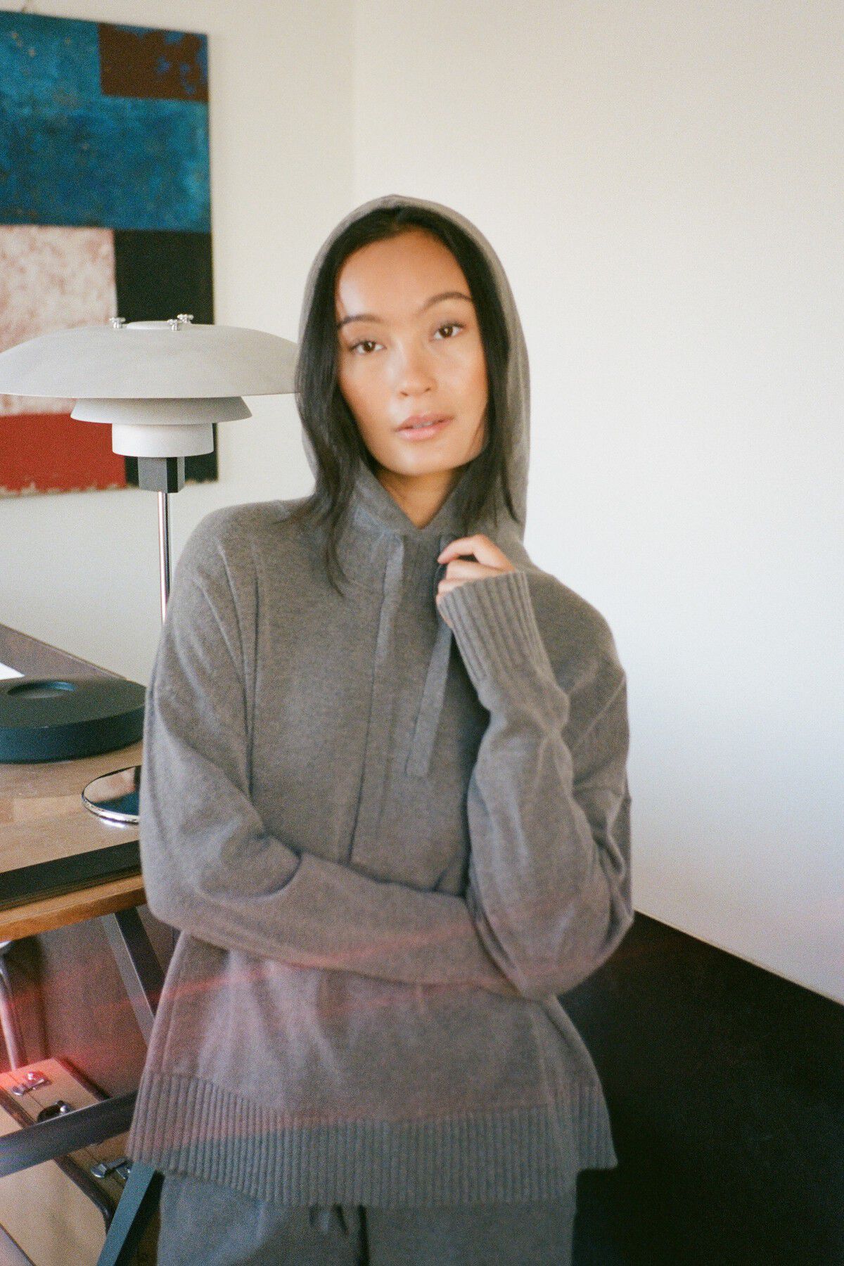 Knit lounge over size hoodie - Hele