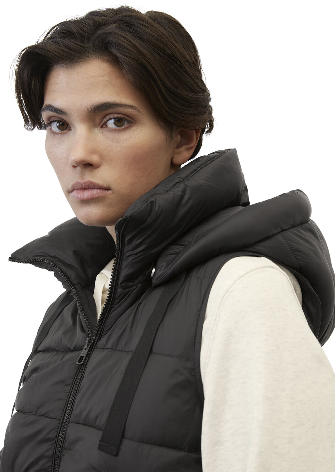 BNOS recycled no down, vest, detach