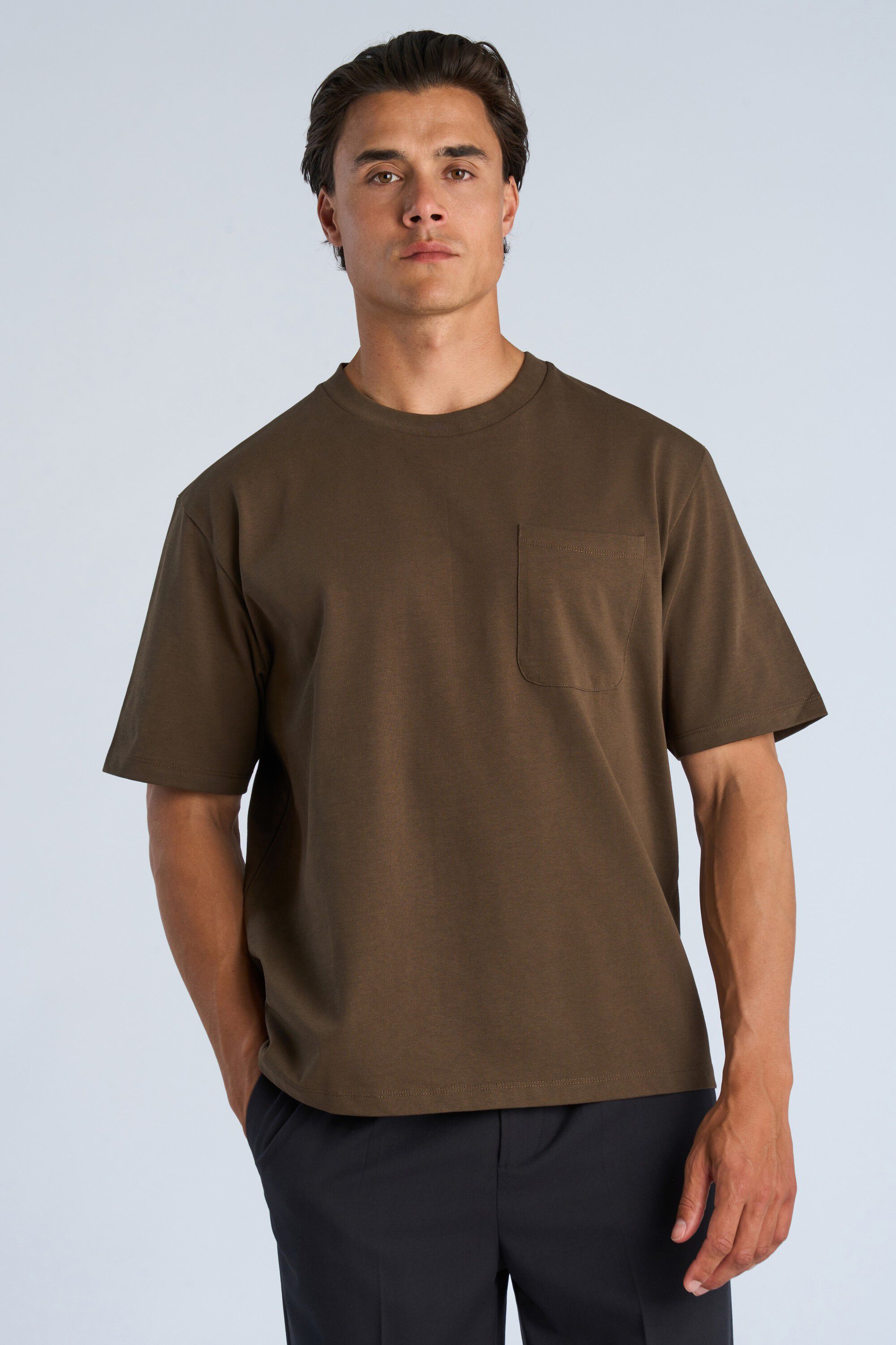 O-neck oversized cropped S/S