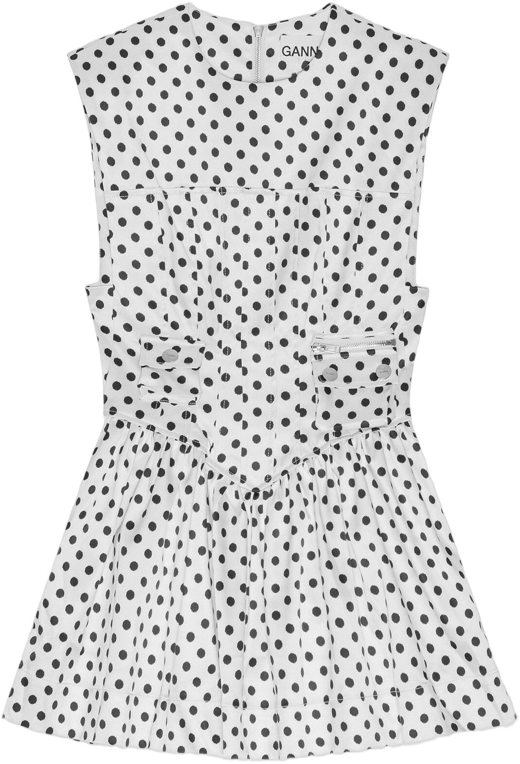 Printed Double Satin Corset Mini Dr