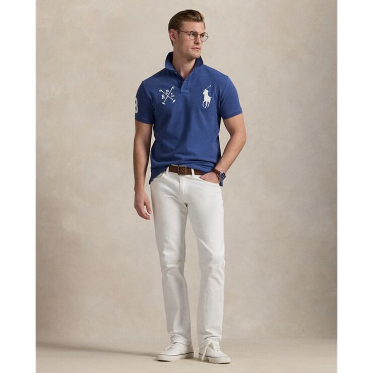Custom Slim Fit Big Pony Mesh Polo Shirt