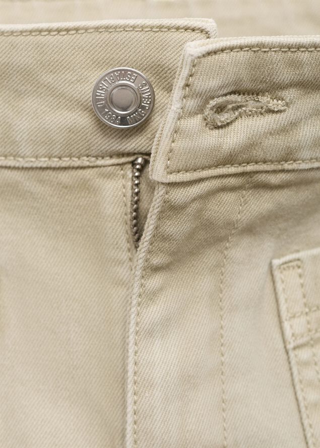 Flared cropped jeans with pockets