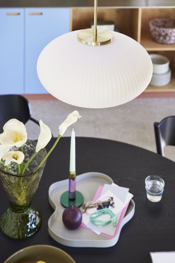 Serene Pendel Ellipse Hvid