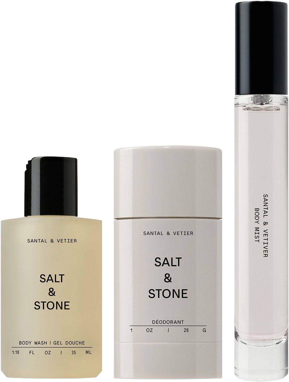 Mini Discovery Trio Try-me-set i miniformat med sandeltr&auml; och vetiver