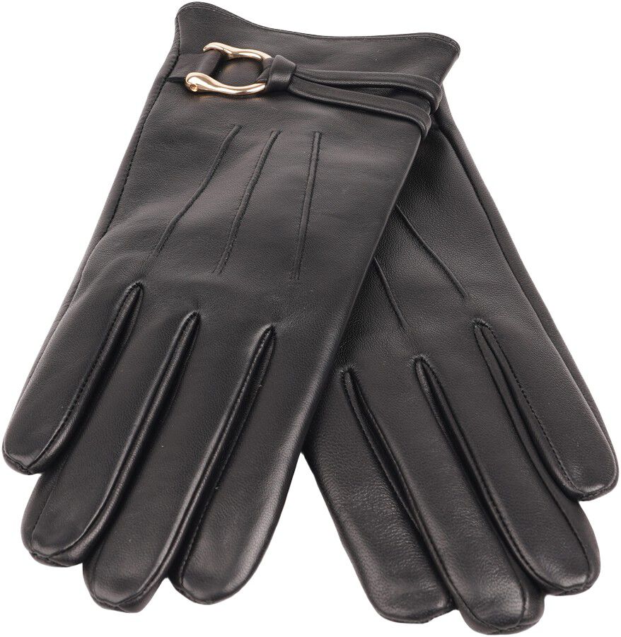 GUGNO - FEMININE LEATHER GLOVES WITH D-RING DETAIL
