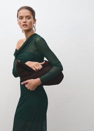 Semi-transparent asymmetric dress