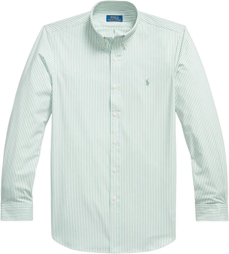 Custom Fit Striped Stretch Poplin Shirt