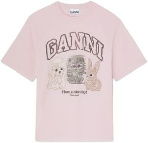 Basic Cotton Relaxed T-shit Animals