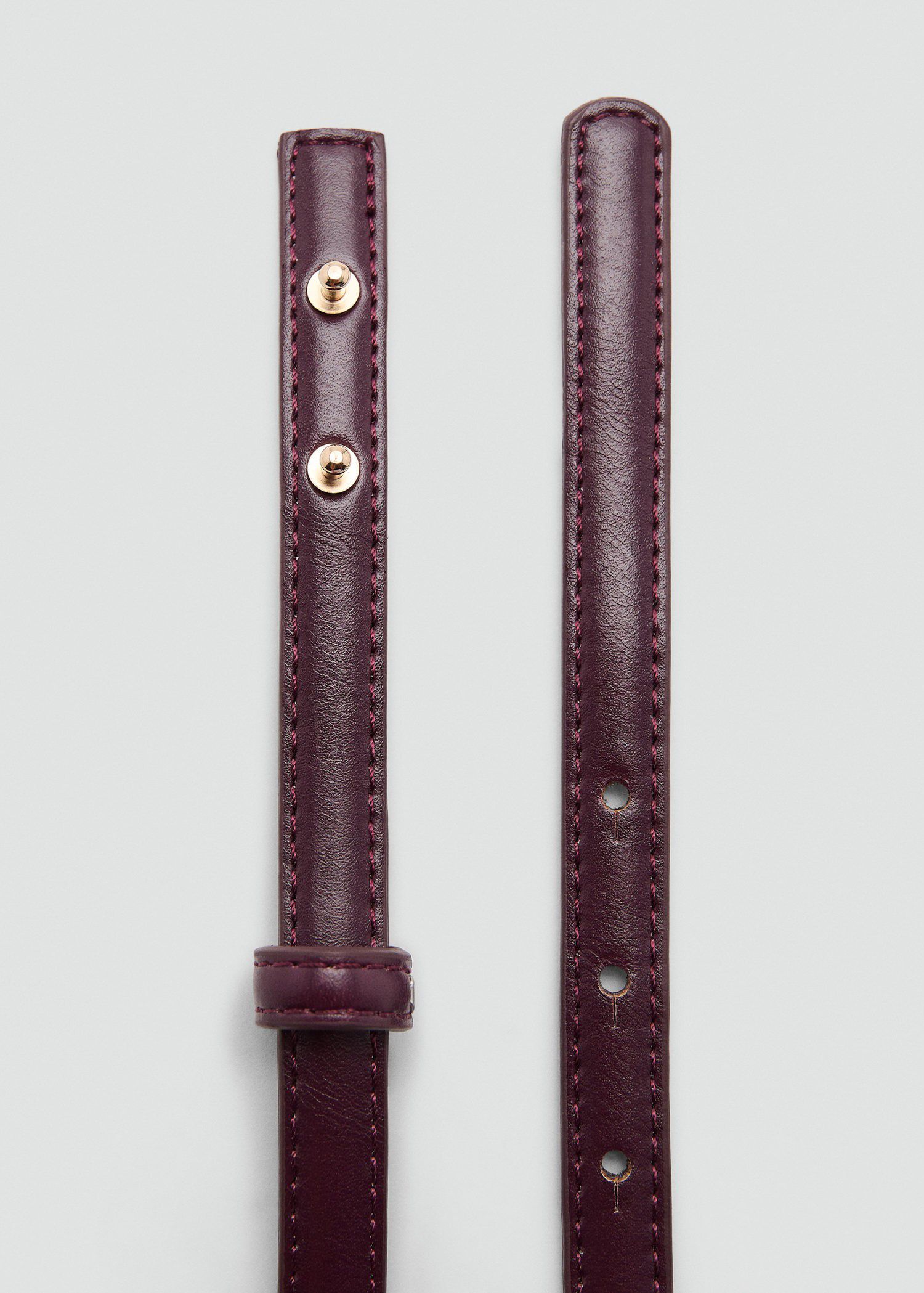 Thin belt with metal detail