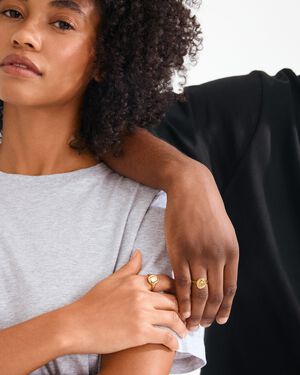 HERE ring gold-plated