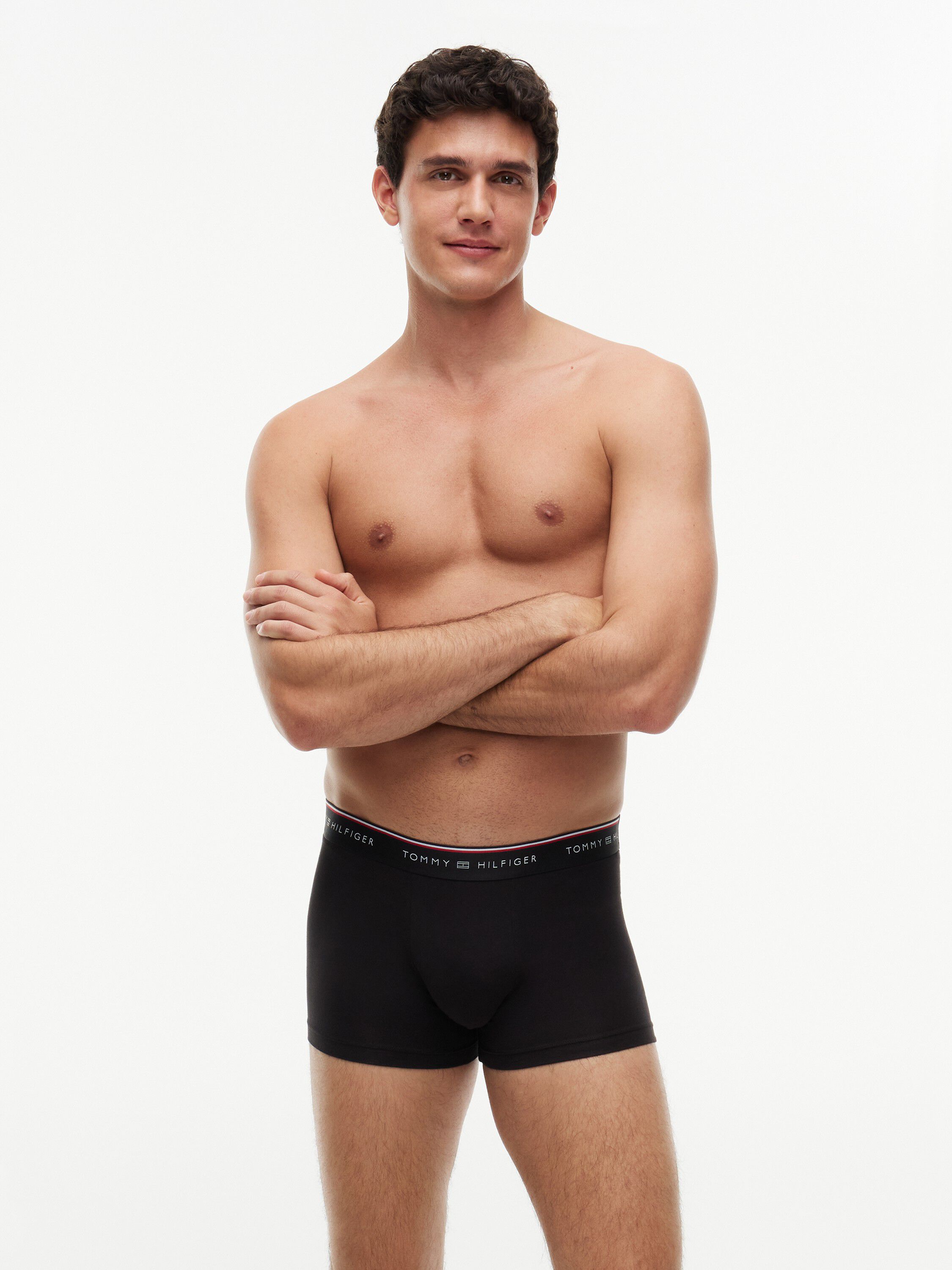 3-Pack Global Stripe Logo Waistband Trunks