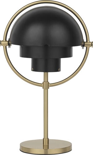 Multi-Lite Portable Lamp, EU (Base: Brass, Shade: Black Semi Matt)