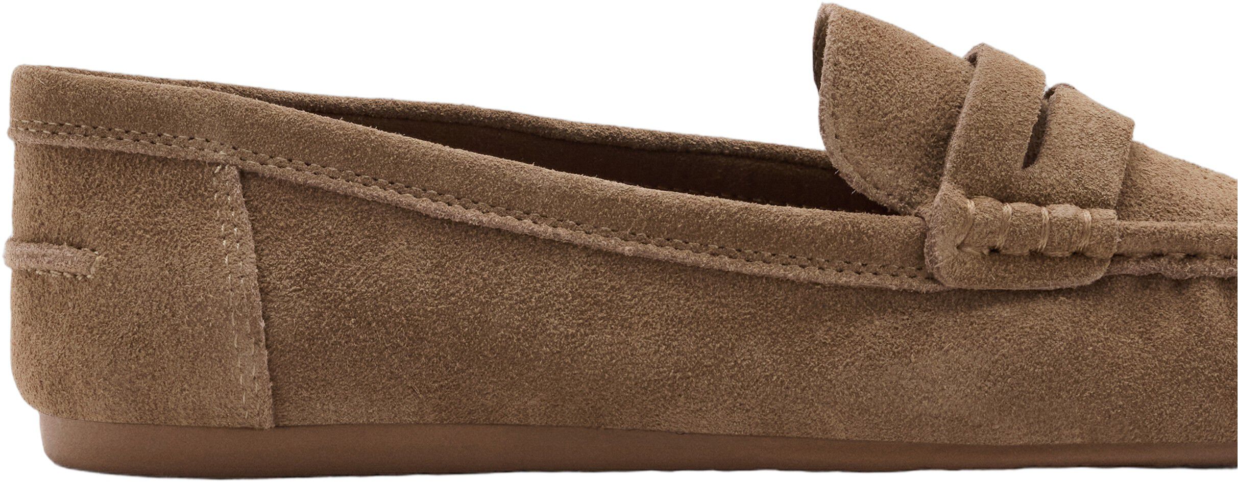 Suede penny loafers