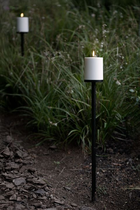 Outdoor spike with base, Black, 8,4x60cm