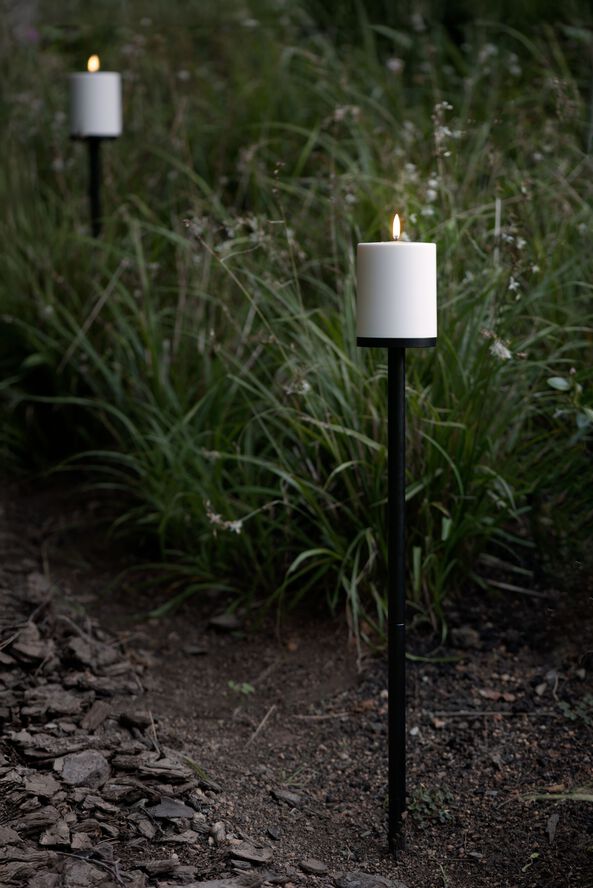 Outdoor spike with base, Black, 8,4x60cm