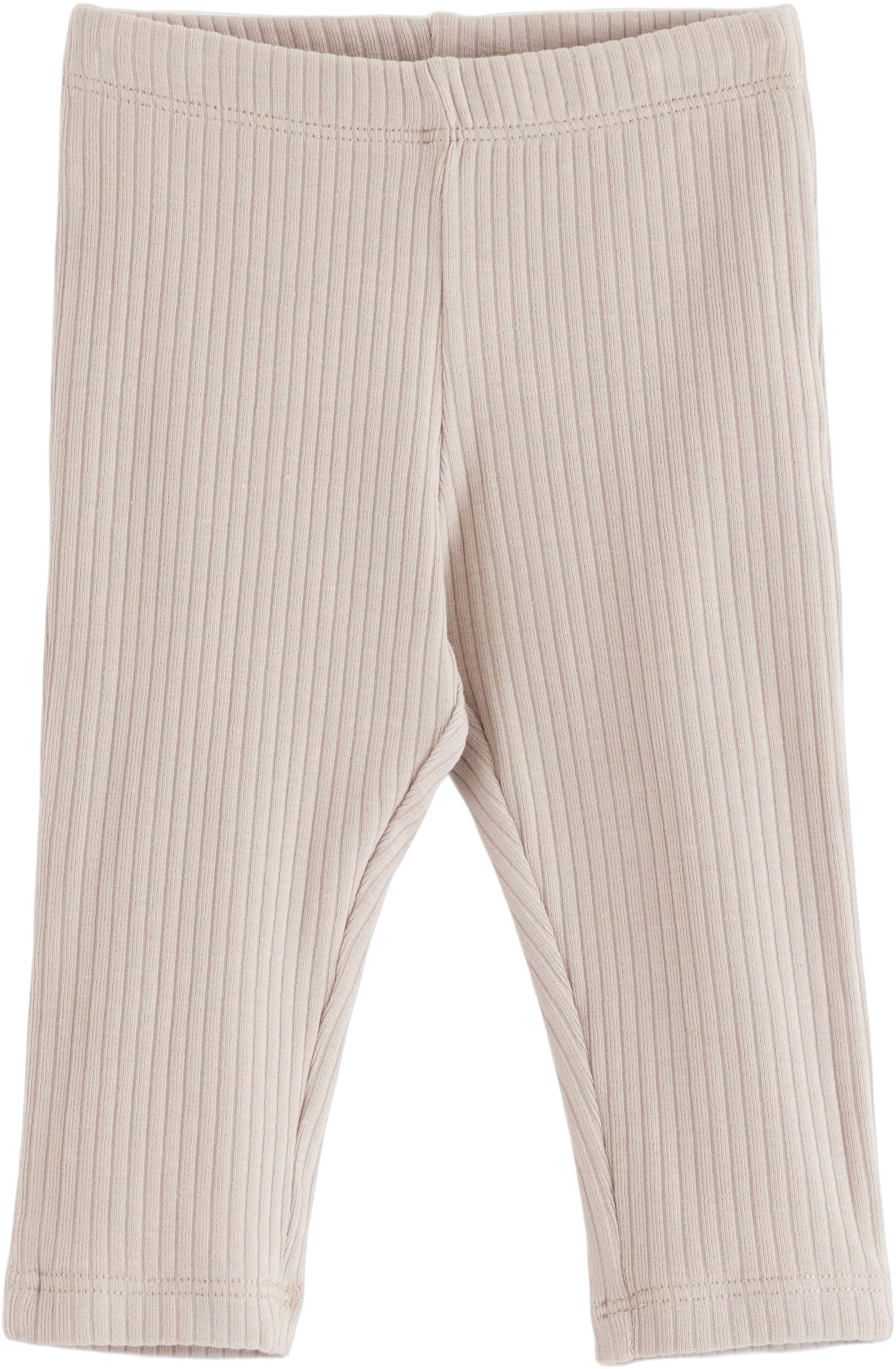 Mjuka ribbade bomullsleggings med r