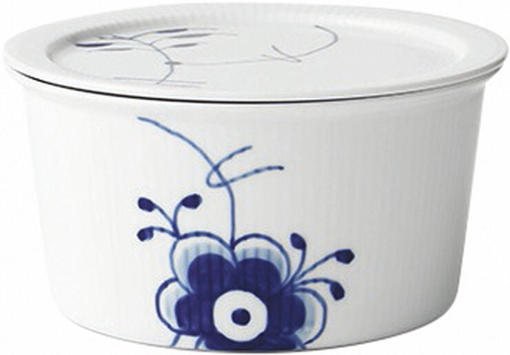 Blue Fluted Mega skål med lock 100 cl