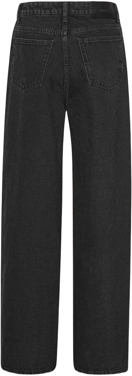 BUTTON DETAIL WIDE JEANS