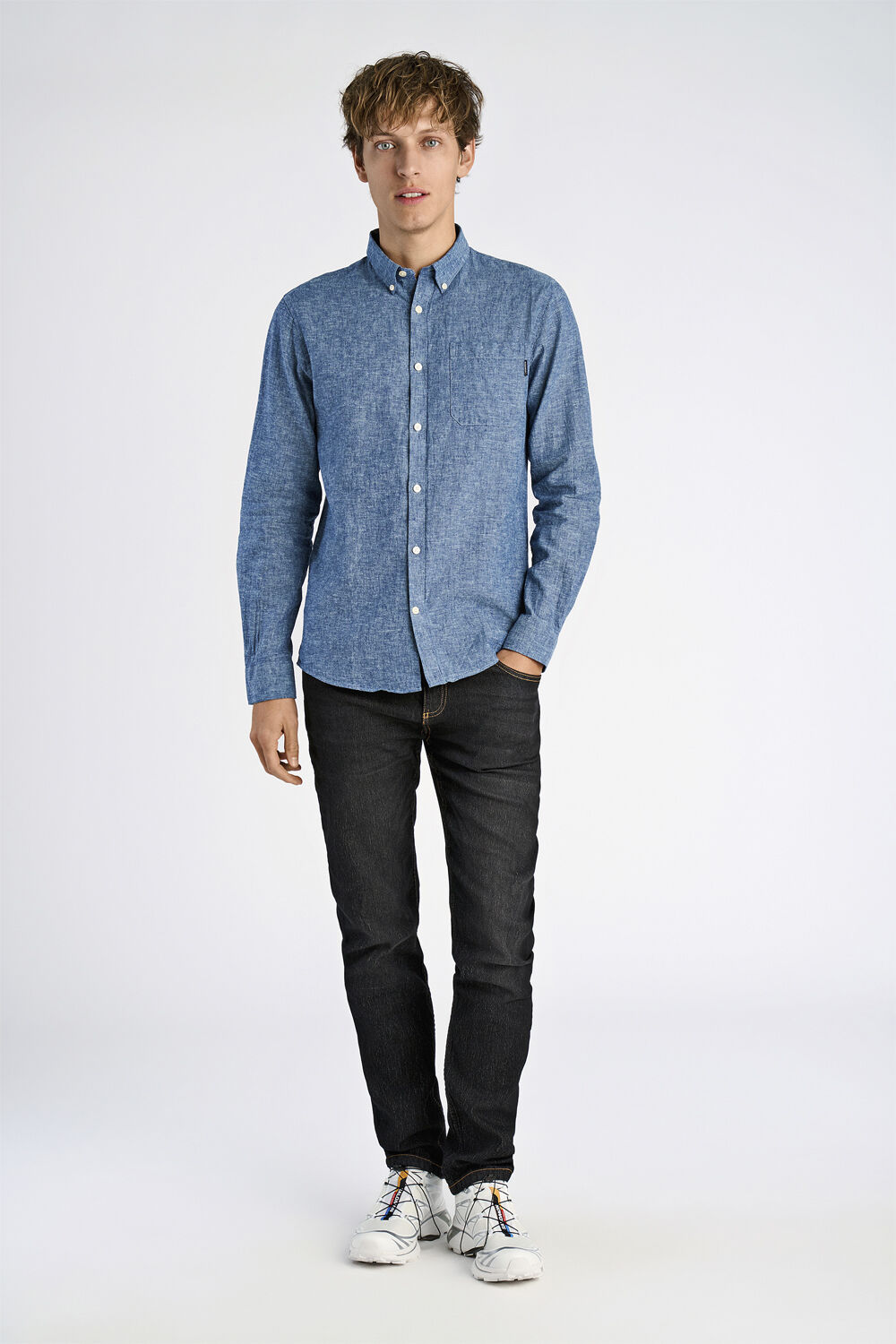 Cotton/linen shirt L/S