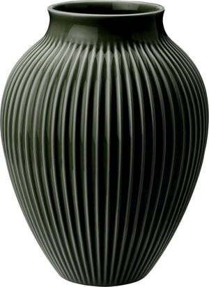 Knabstrup vas H 27 cm dark green