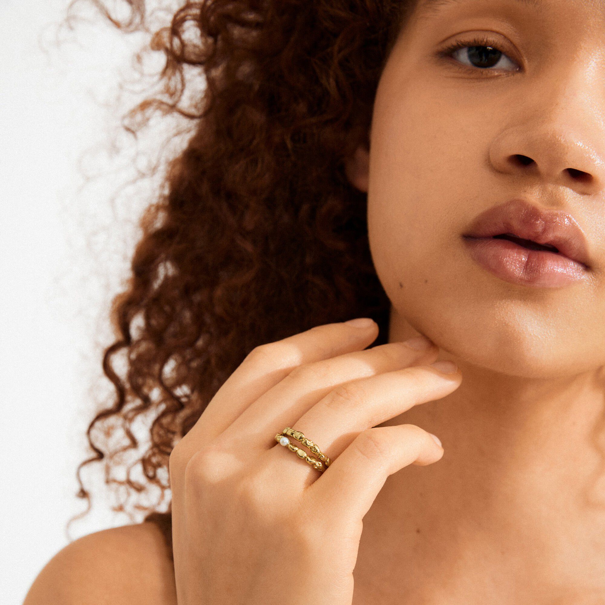 SHIFT ring guldbelagt