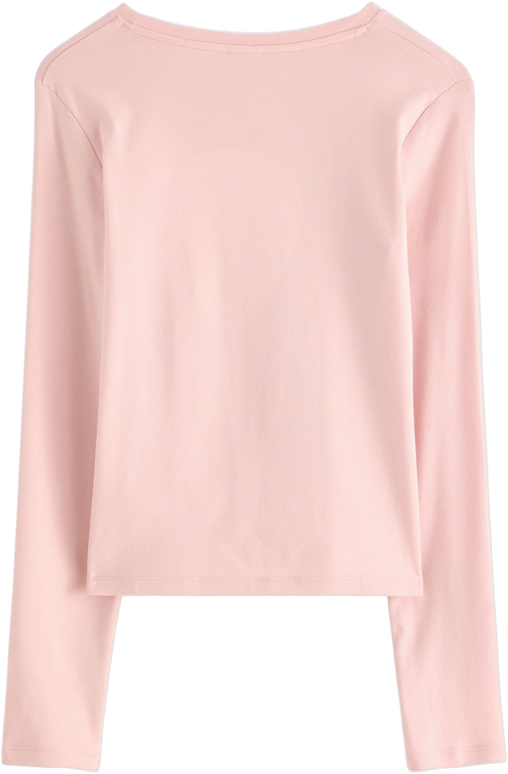 Long-sleeved top in soft cotton jer