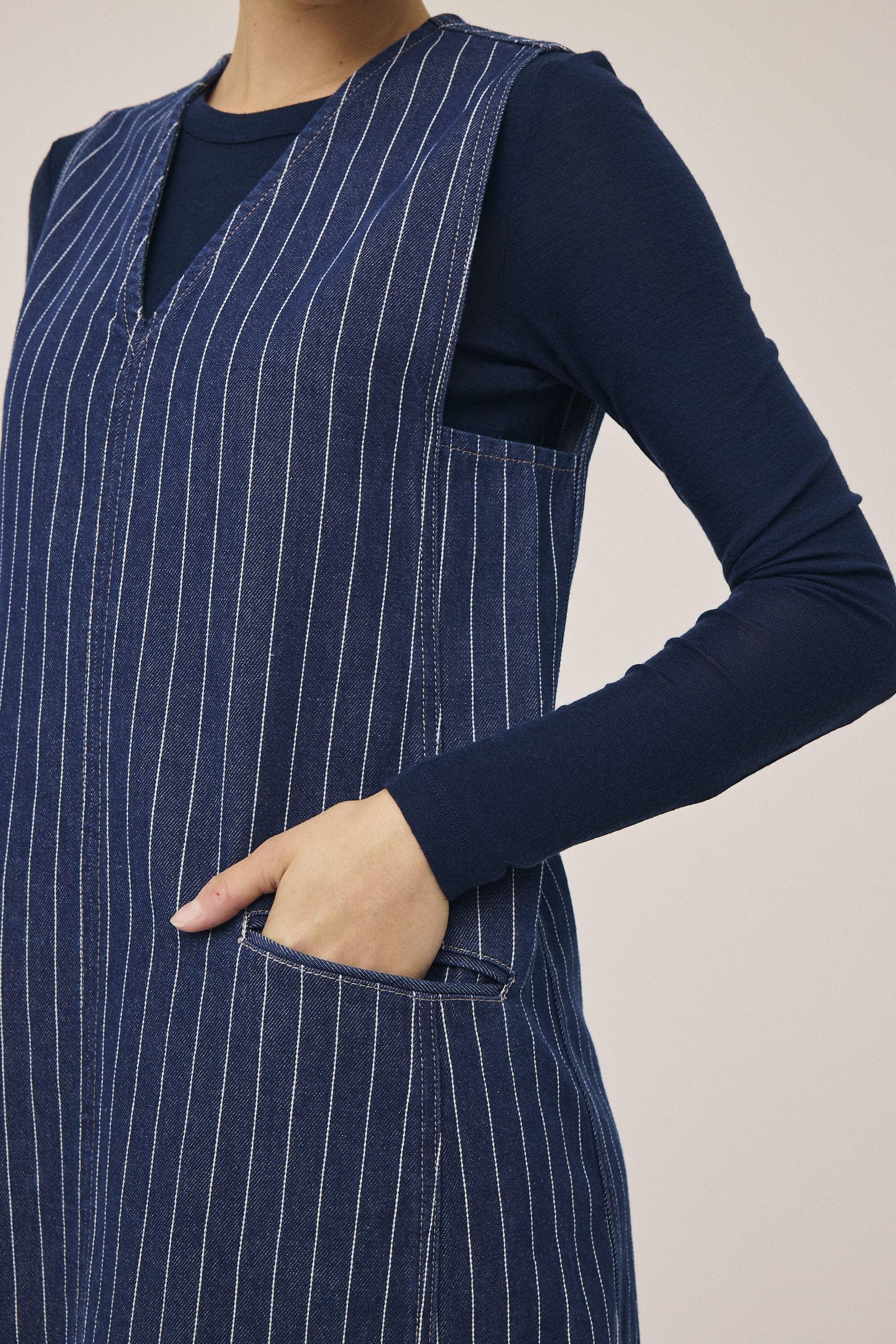 Cleo 15 Spencer denimkjole - 100% &Oslash;kologisk bomuld GOTS