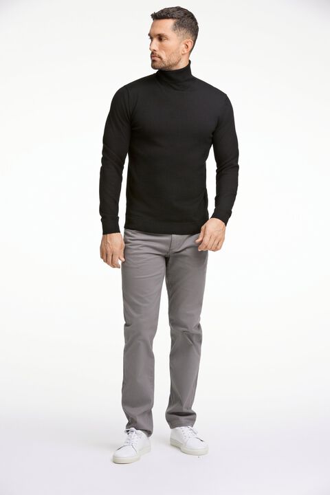 100% merino roll neck knit