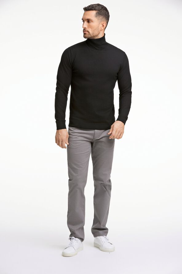 100% merino roll neck knit