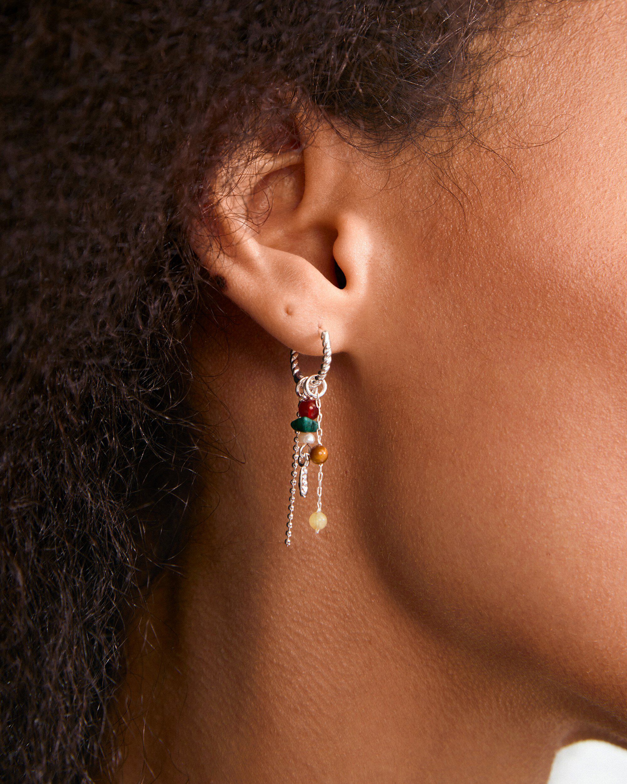THALEN earrings silver-plated/multi