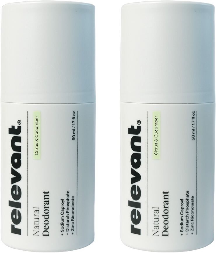 Natural Deodorant Citrus & Cucumber Duo Pack