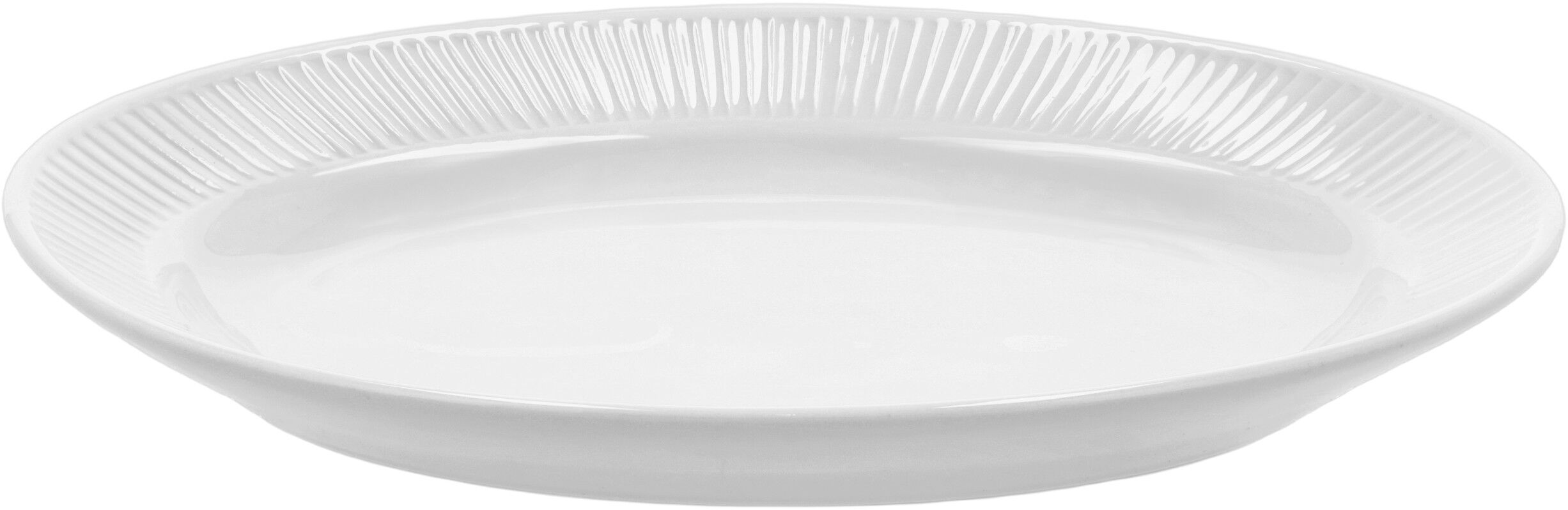 Serveringsfat Pliss&eacute; 28 x 19 cm Vit