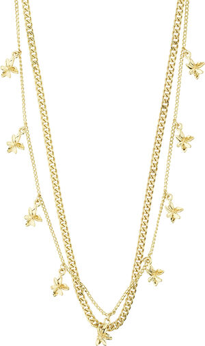 RIKO recycled necklaces, 2-in-1 set, gold-plated