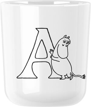 Moomin ABC mugg - A 0.2 l. Moomin white