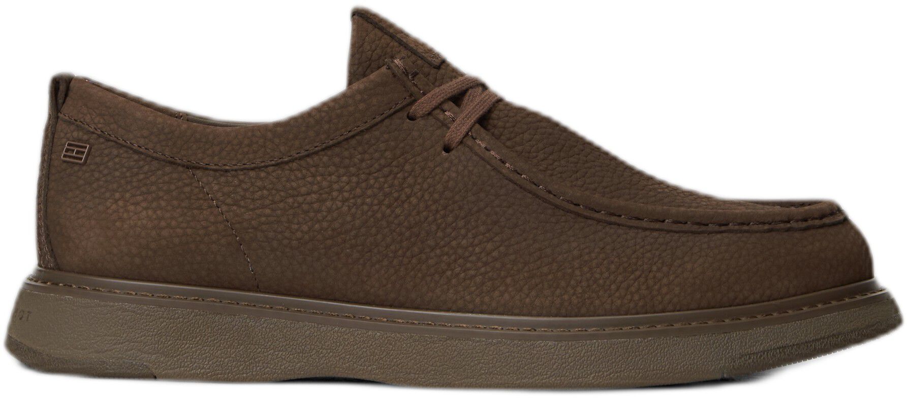 Leather Lace-Up Moc Toe Loafers