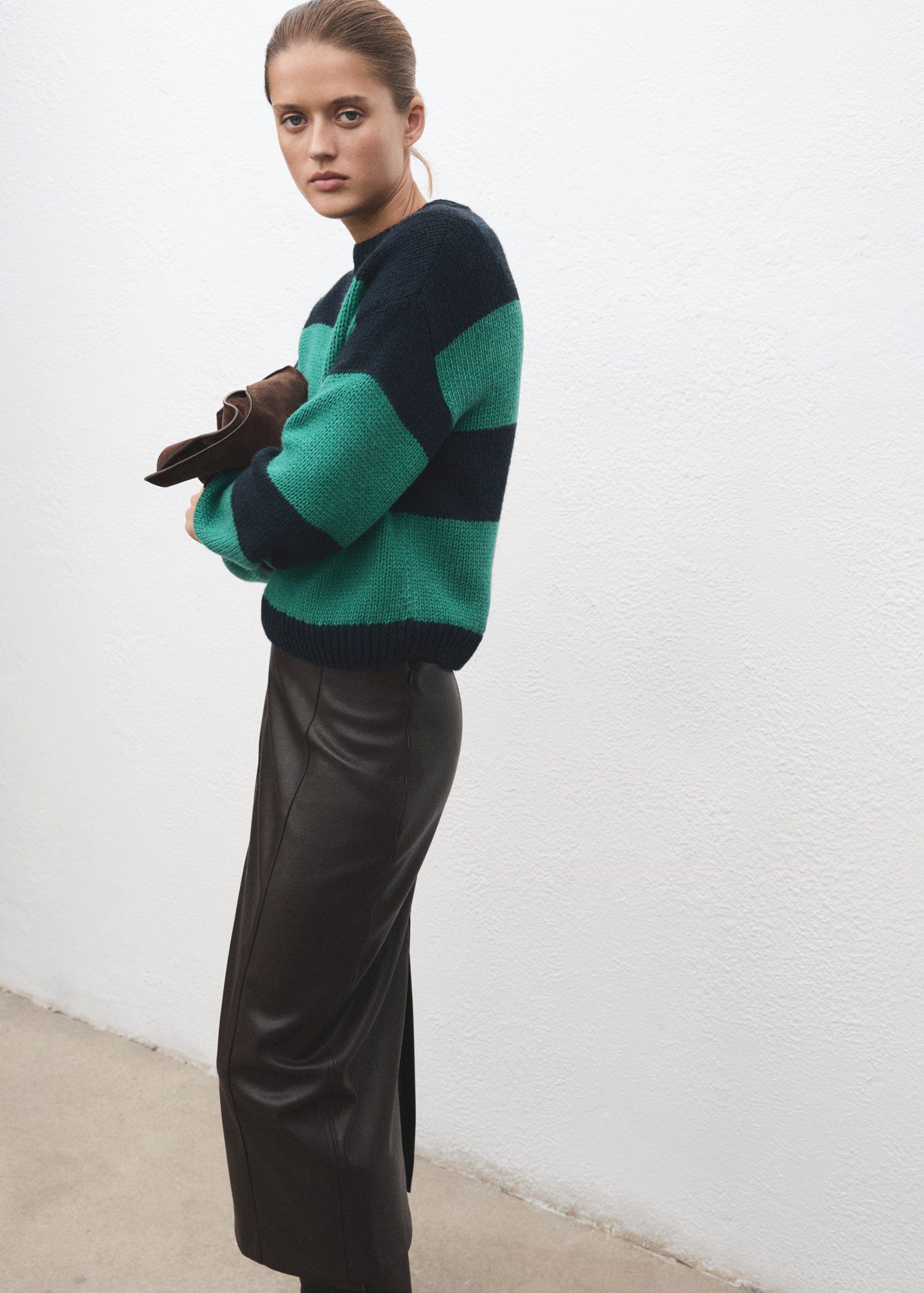 Knit striped sweater