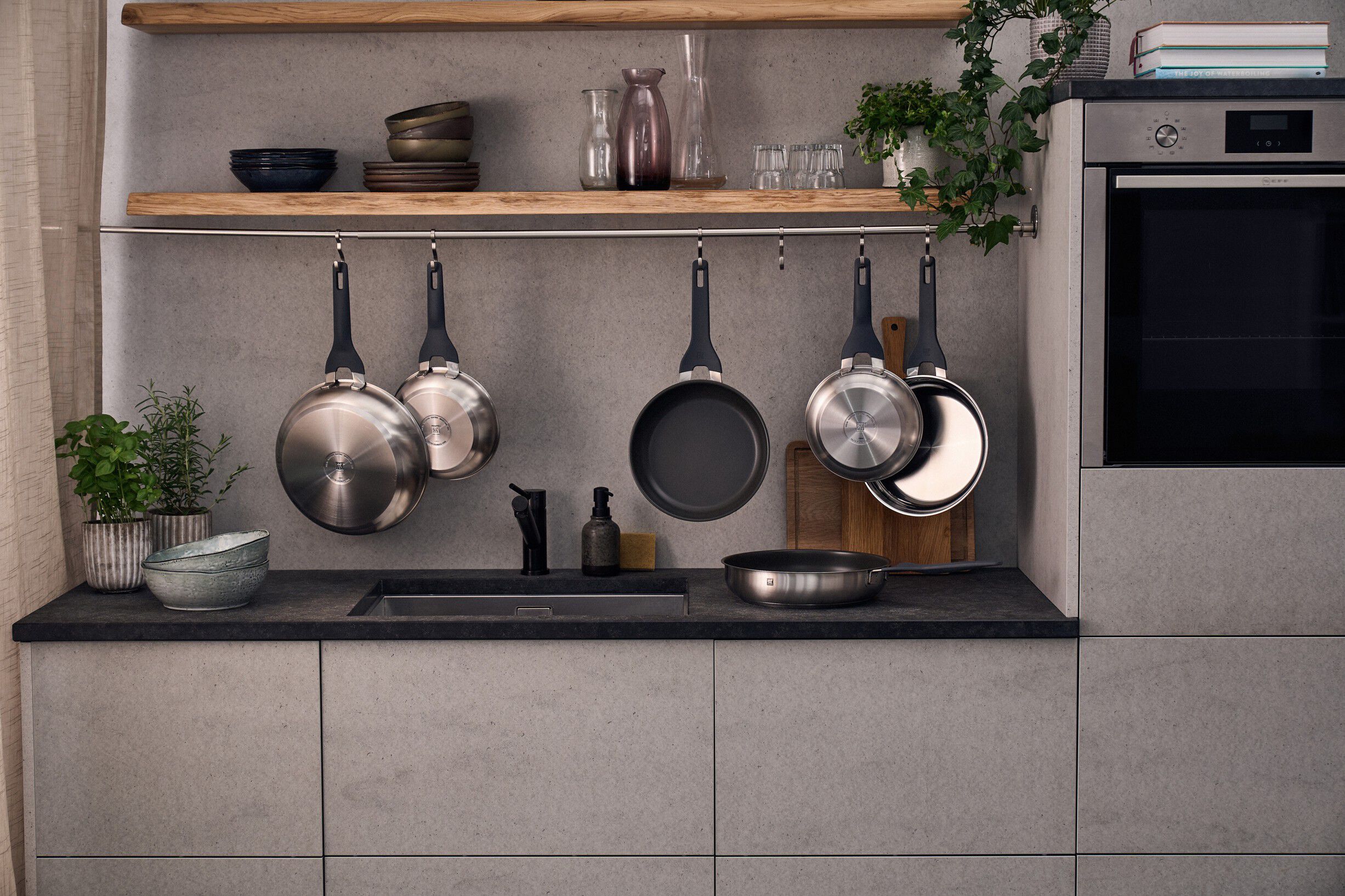 Simplify Stekpanna, 24 cm, 18/10 Rostfritt st&aring;l, Keramisk bel&auml;ggning