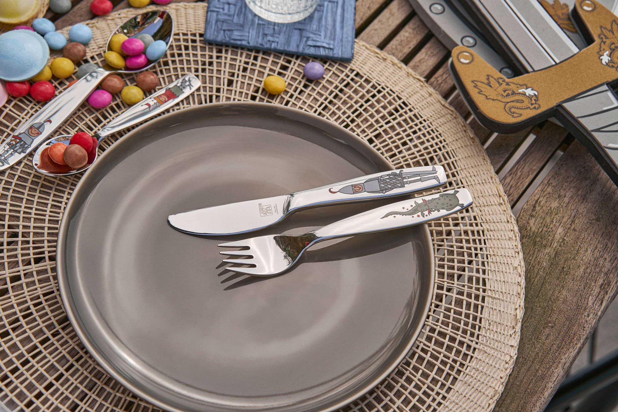 Ridder Eckbert 4-st, Set med barnbestick, Silver