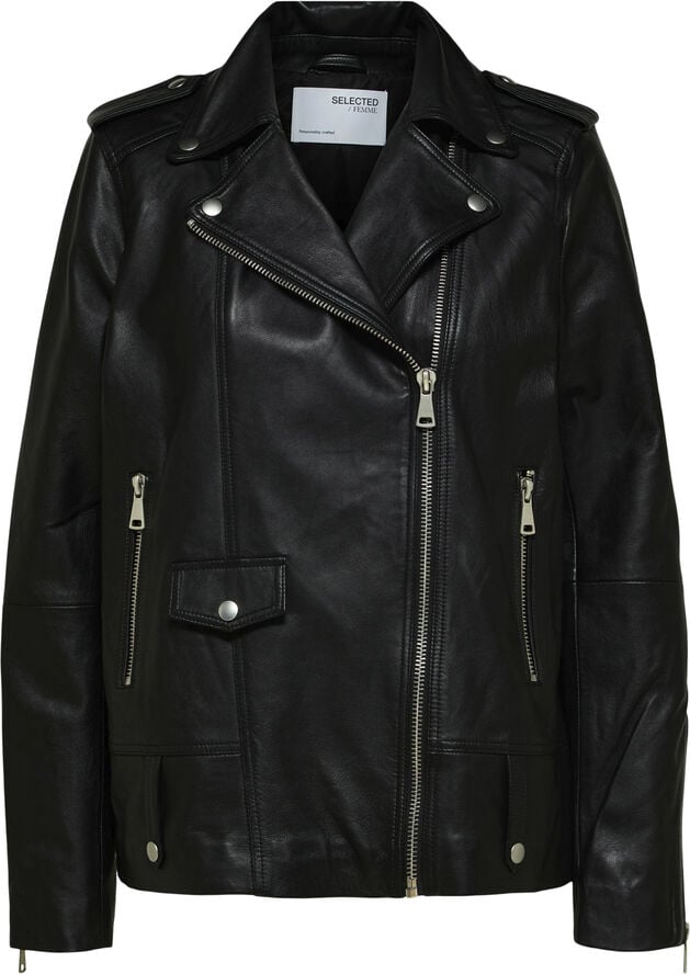 SLFMADISON LEATHER JACKET NOOS