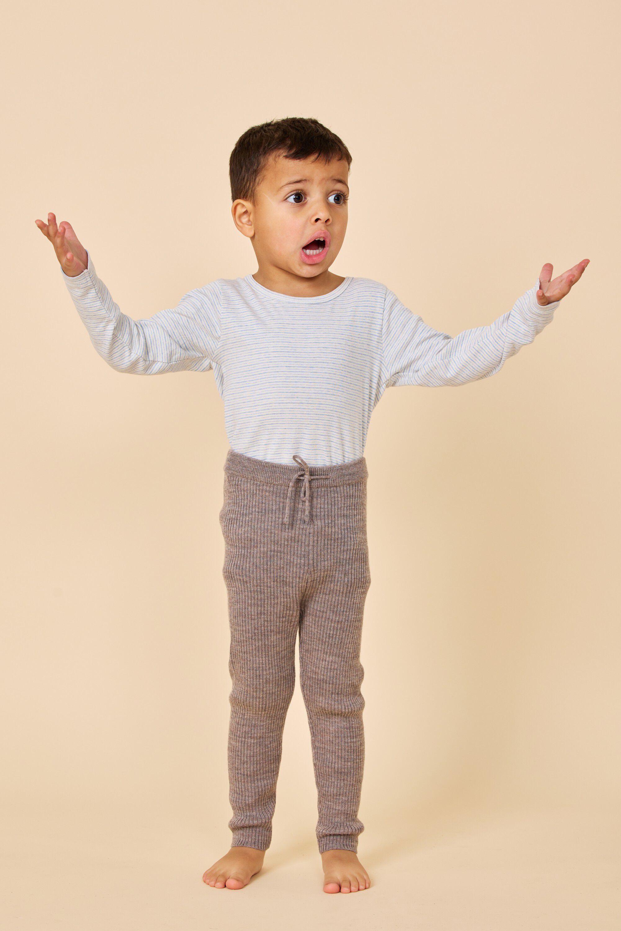 MERINO CLASSIC RIB LEGGINGS W. DRAW