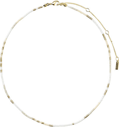 ALISON necklace white, gold-plated