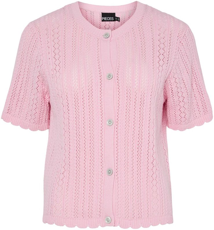 PCNUKA SS O-NECK KNIT CARDIGAN NOOS