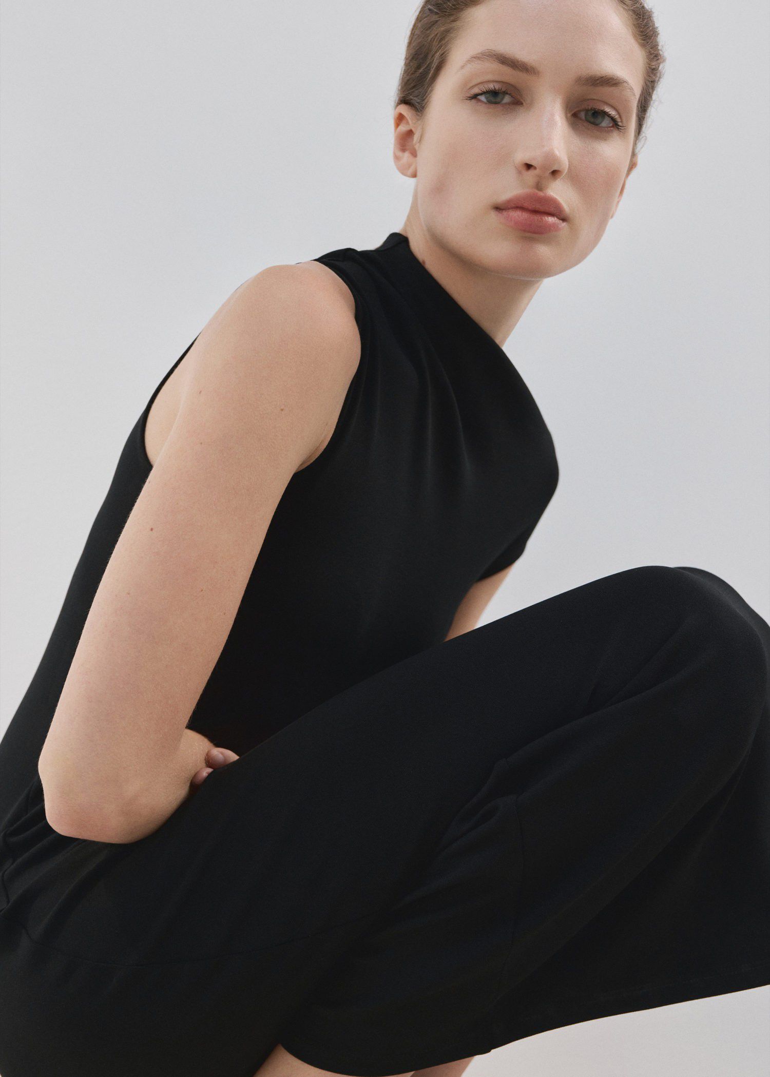 Asymmetrical midi-dress