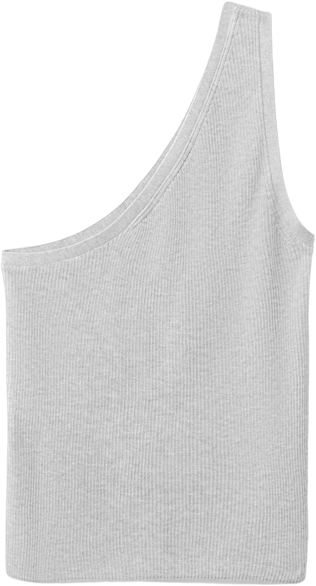Asymmetrical ribbed top