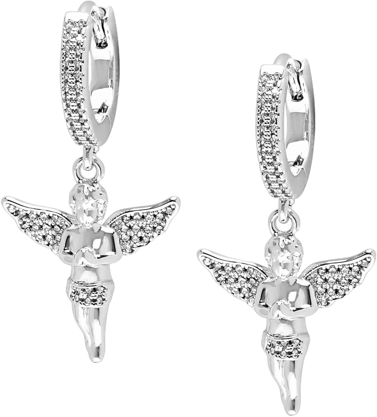 Women's Silver Angel Earrings